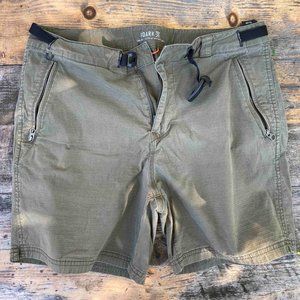 ROARK Campover Shorts - Military Green - Size 33 waist